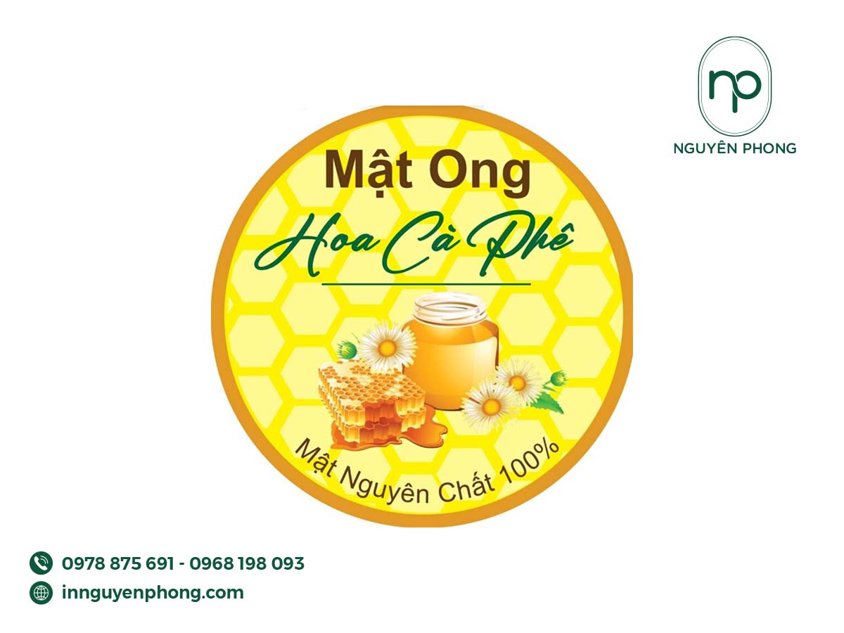 Tem dán nhãn mật ong đẹp